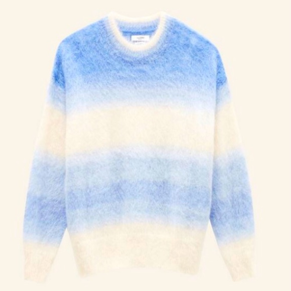ISO Isabel marant mohair drussel drussell sweater ombré blue striped stripe